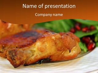 Dinner Entree Nutritional PowerPoint Template