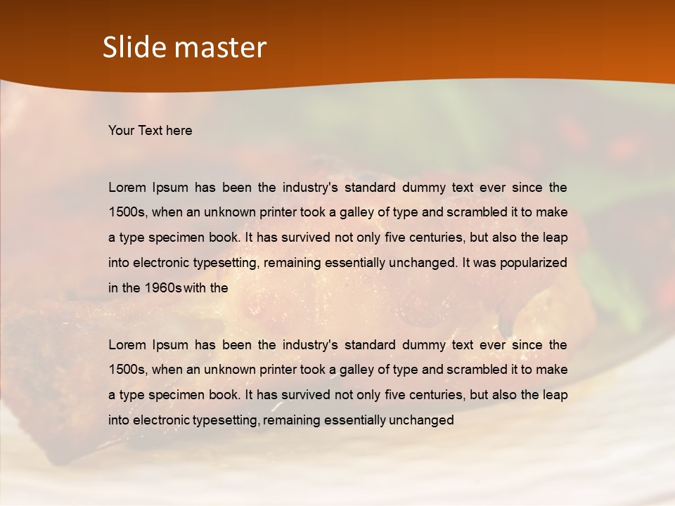 Dinner Entree Nutritional PowerPoint Template