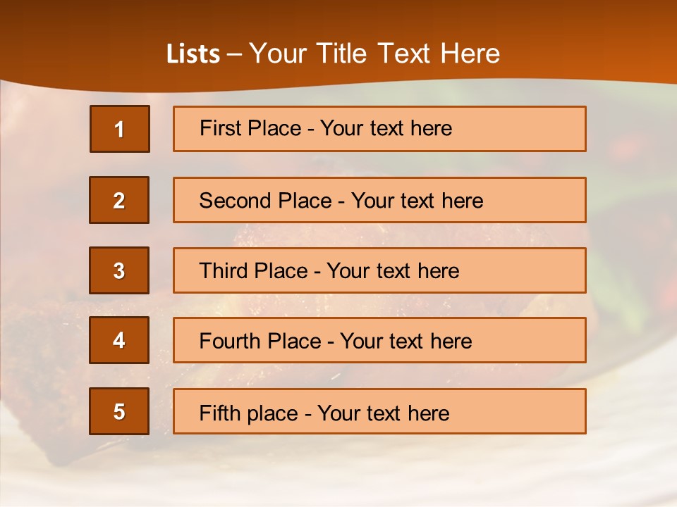 Dinner Entree Nutritional PowerPoint Template