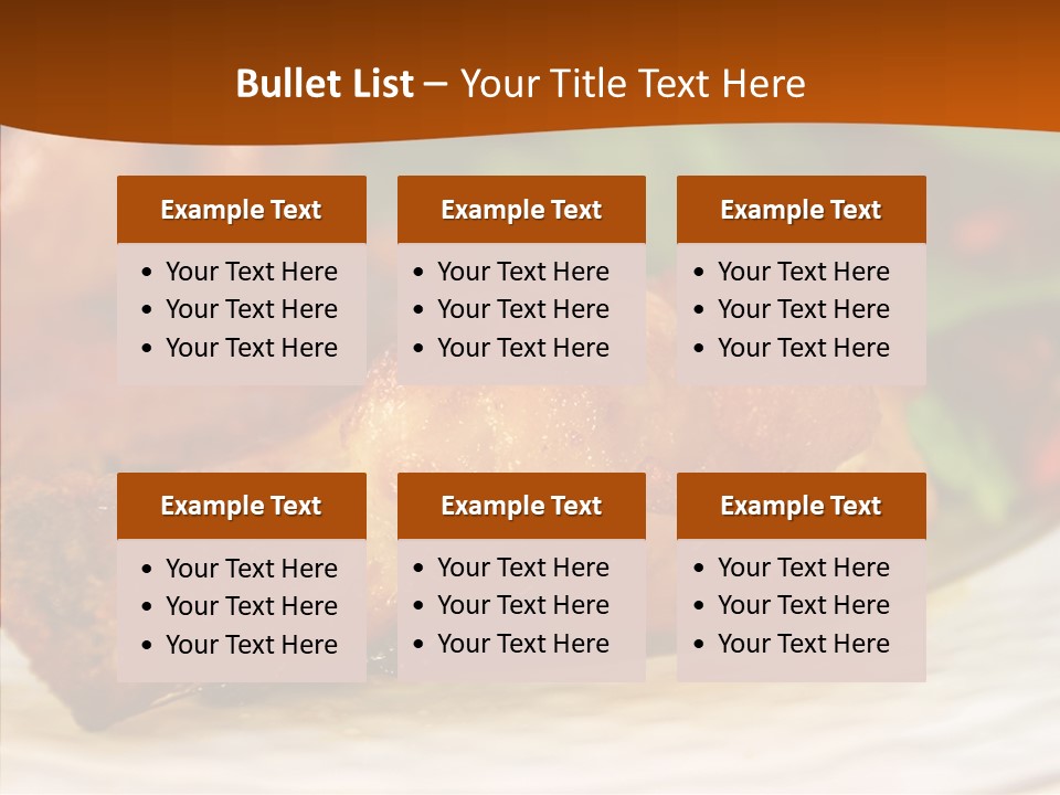 Dinner Entree Nutritional PowerPoint Template