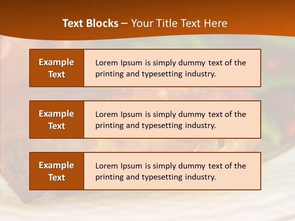 Dinner Entree Nutritional PowerPoint Template