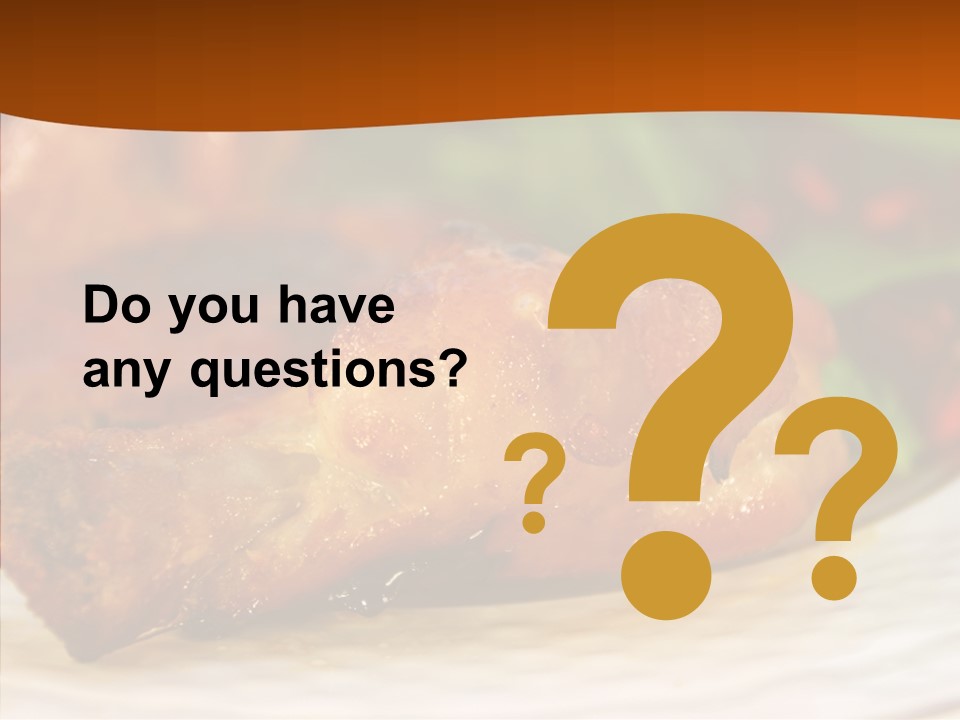 Dinner Entree Nutritional PowerPoint Template