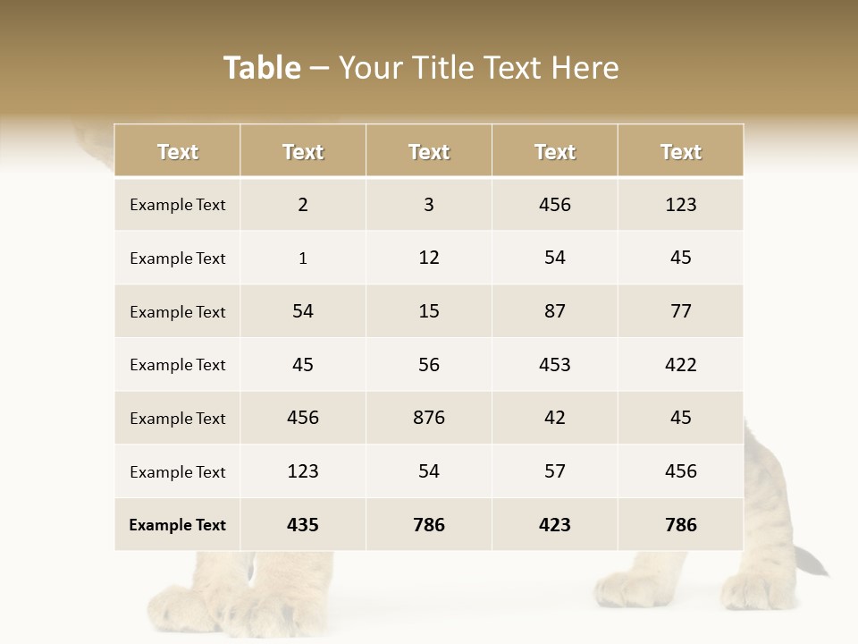 Tail Whisker Shot PowerPoint Template
