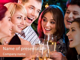 Friendship Nightclub Alcohol PowerPoint Template