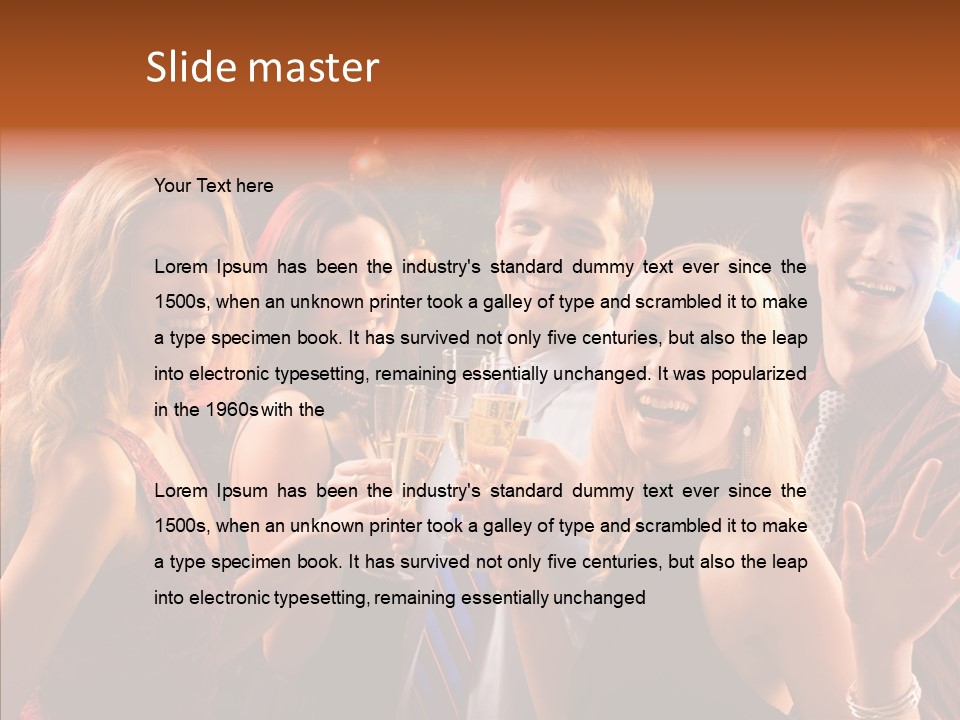 Champagne New Year  PowerPoint Template