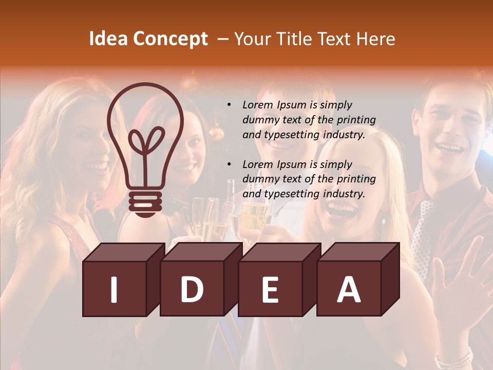 Champagne New Year  PowerPoint Template