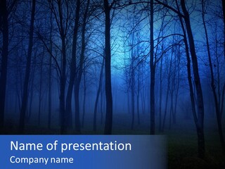 Dream Landscape Dim PowerPoint Template