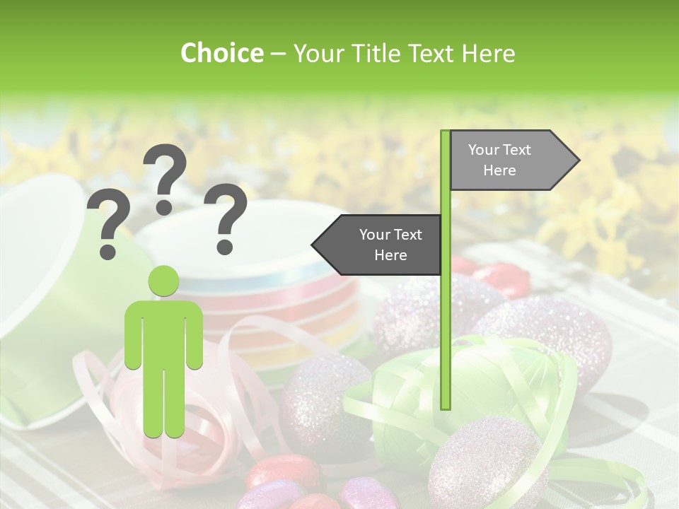 Asking Confusion Three Dimensional Shape PowerPoint Template