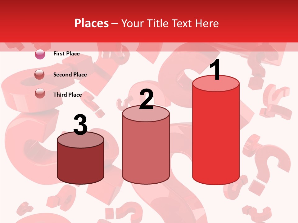 Asking Confusion Three Dimensional Shape PowerPoint Template