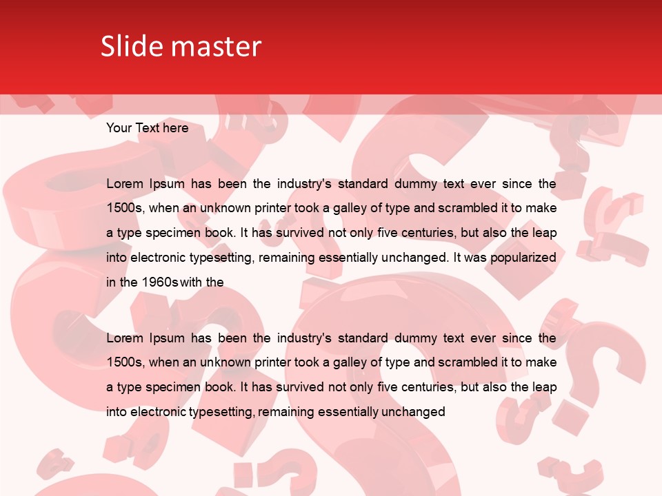 Asking Confusion Three Dimensional Shape PowerPoint Template