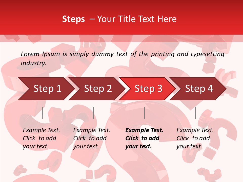 Asking Confusion Three Dimensional Shape PowerPoint Template