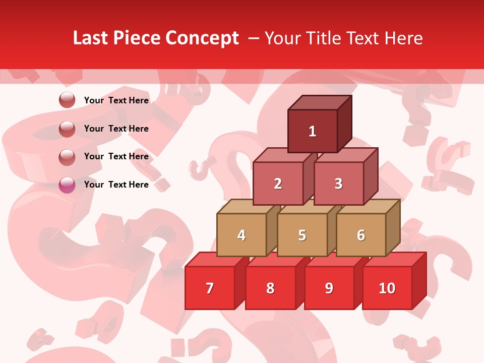 Asking Confusion Three Dimensional Shape PowerPoint Template