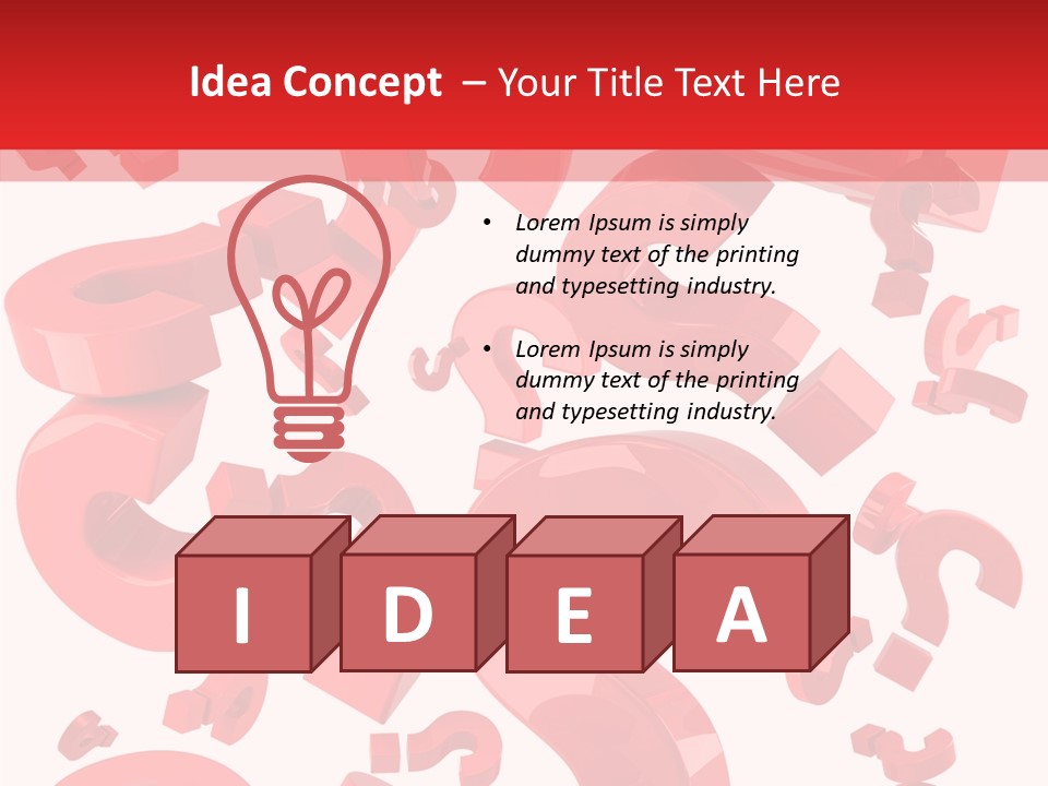 Asking Confusion Three Dimensional Shape PowerPoint Template