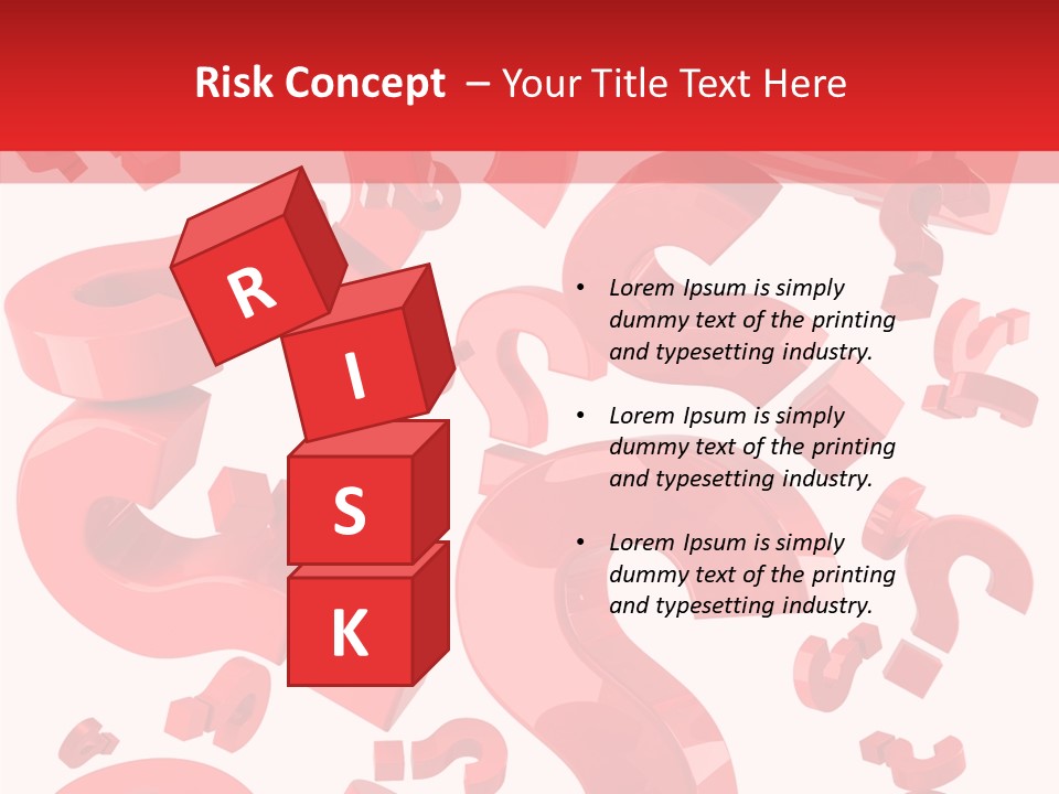 Asking Confusion Three Dimensional Shape PowerPoint Template