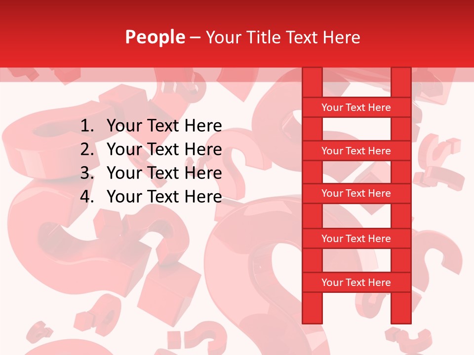 Asking Confusion Three Dimensional Shape PowerPoint Template