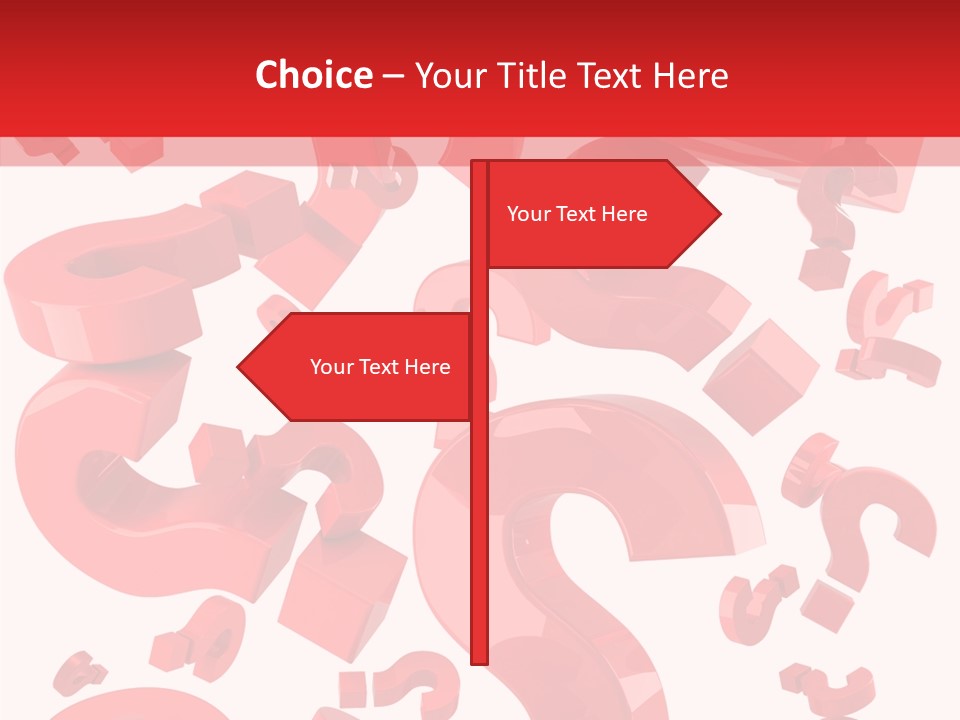 Asking Confusion Three Dimensional Shape PowerPoint Template