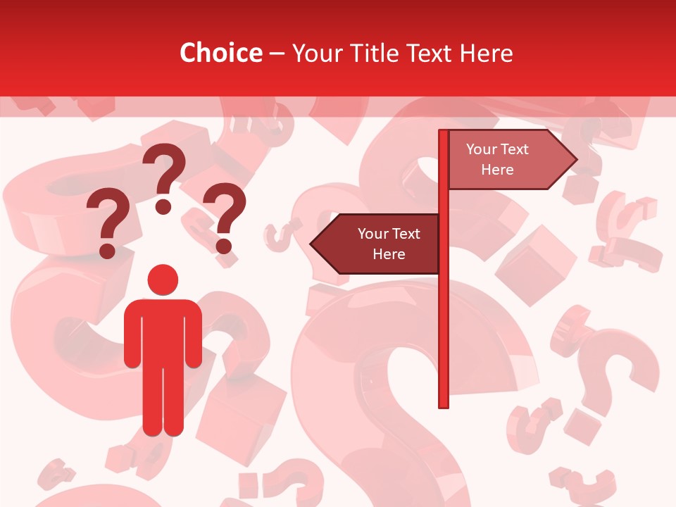 Asking Confusion Three Dimensional Shape PowerPoint Template