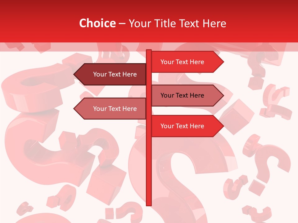 Asking Confusion Three Dimensional Shape PowerPoint Template