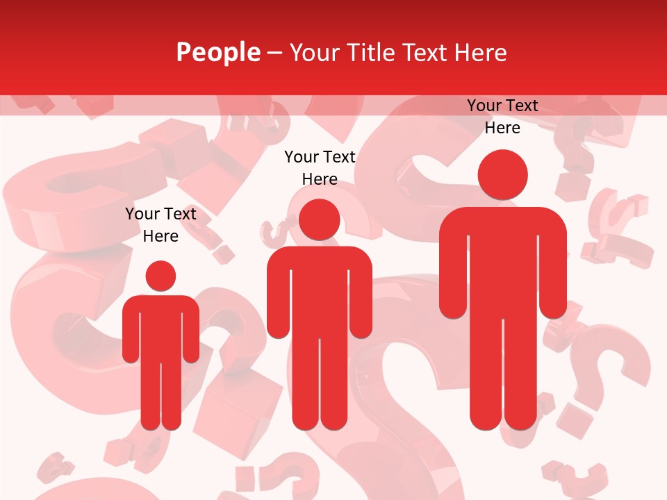 Asking Confusion Three Dimensional Shape PowerPoint Template