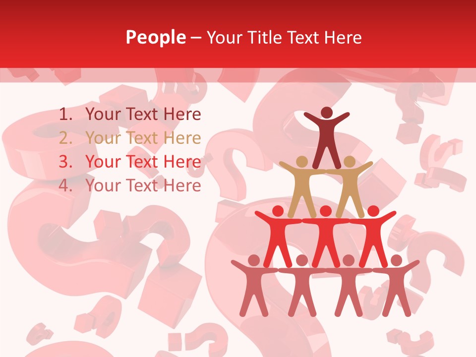 Asking Confusion Three Dimensional Shape PowerPoint Template