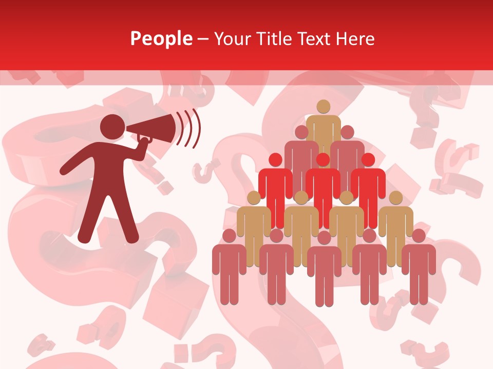 Asking Confusion Three Dimensional Shape PowerPoint Template