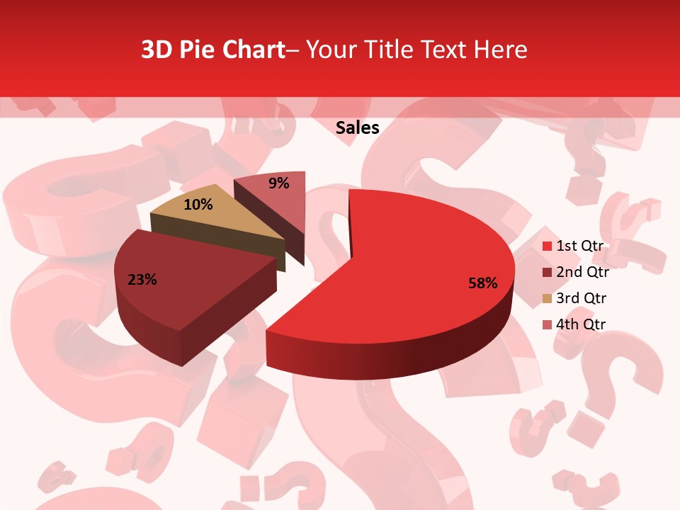 Asking Confusion Three Dimensional Shape PowerPoint Template