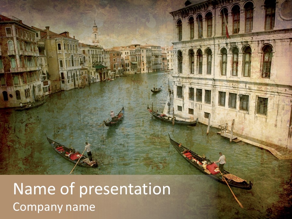 Transportation Old Venedig PowerPoint Template