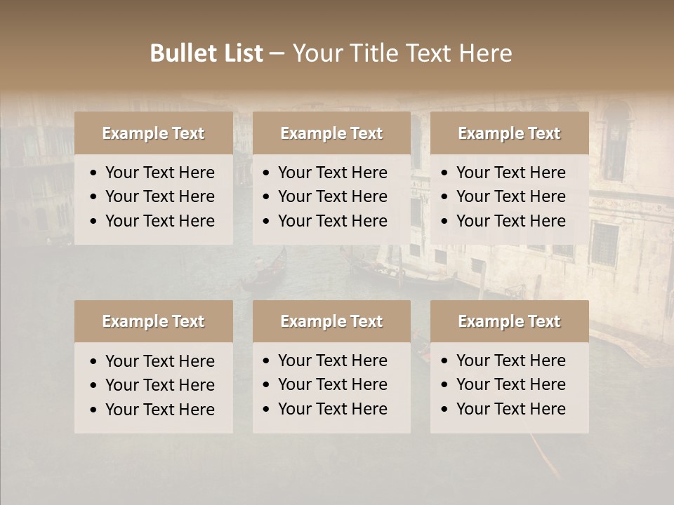 Transportation Old Venedig PowerPoint Template