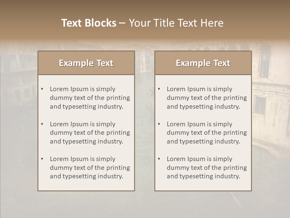 Transportation Old Venedig PowerPoint Template