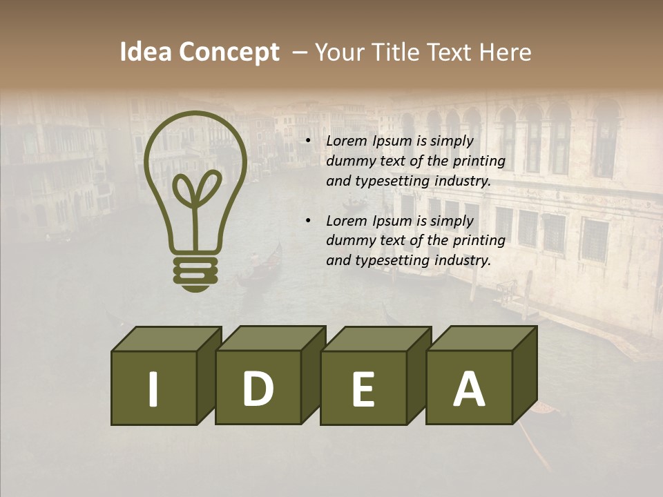 Transportation Old Venedig PowerPoint Template