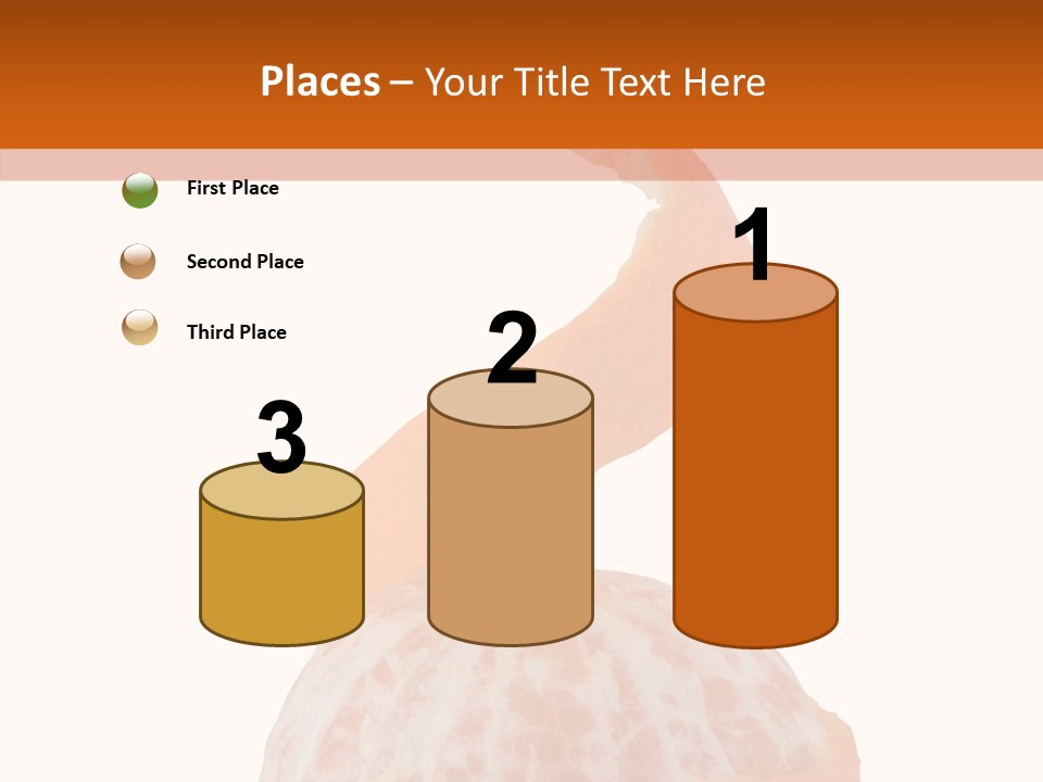 Single Mandarin Healthy PowerPoint Template
