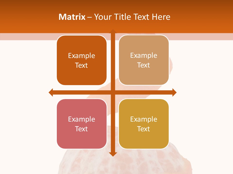 Single Mandarin Healthy PowerPoint Template