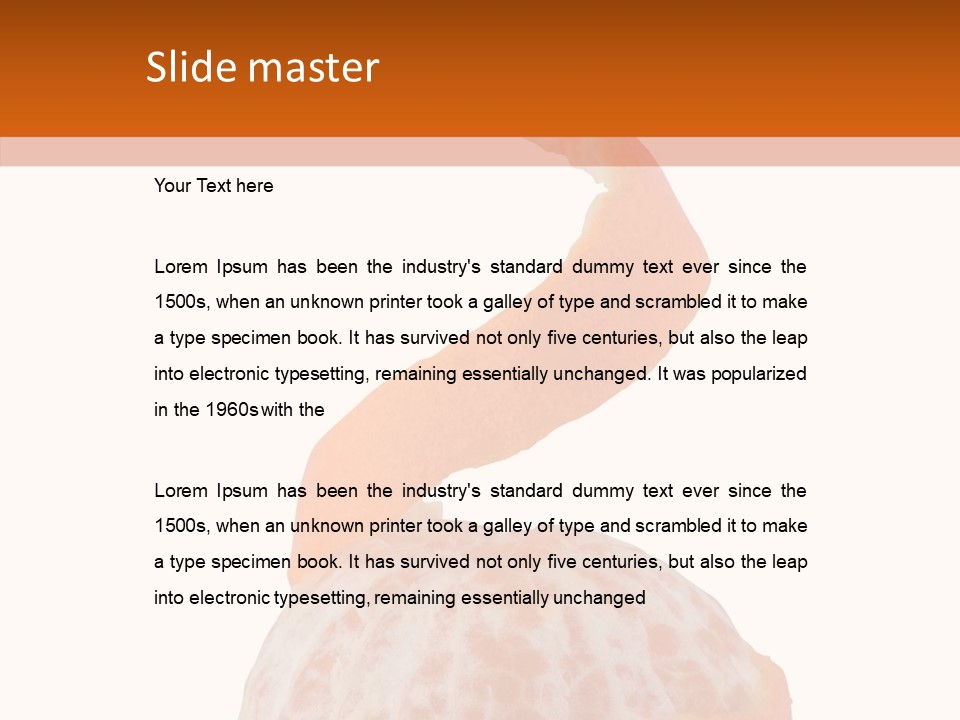 Single Mandarin Healthy PowerPoint Template