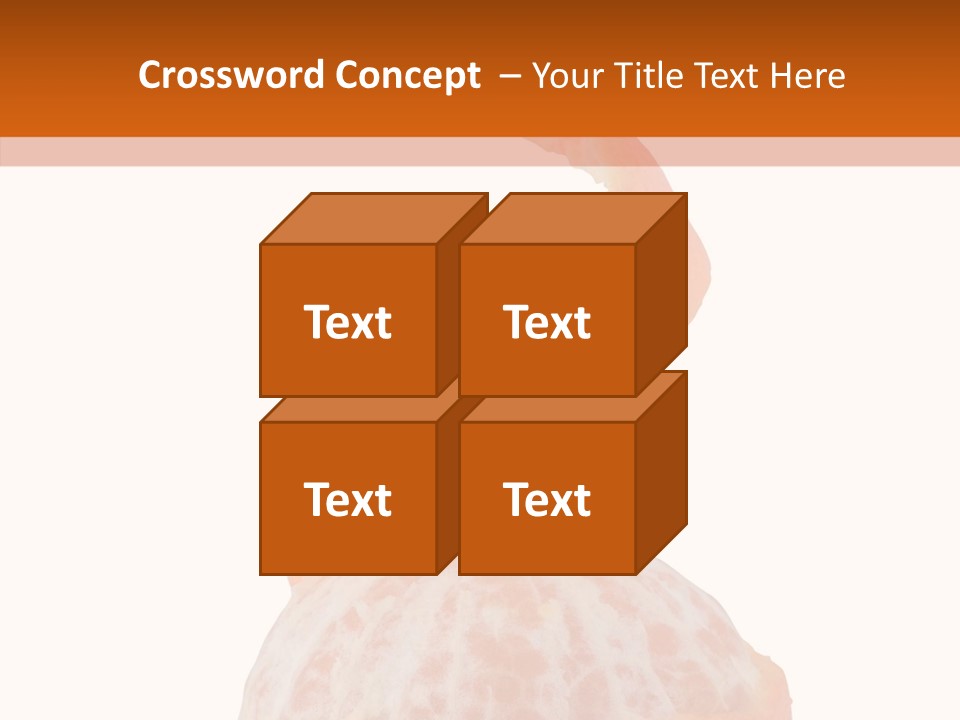 Single Mandarin Healthy PowerPoint Template