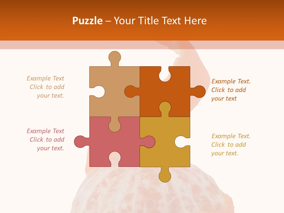 Single Mandarin Healthy PowerPoint Template