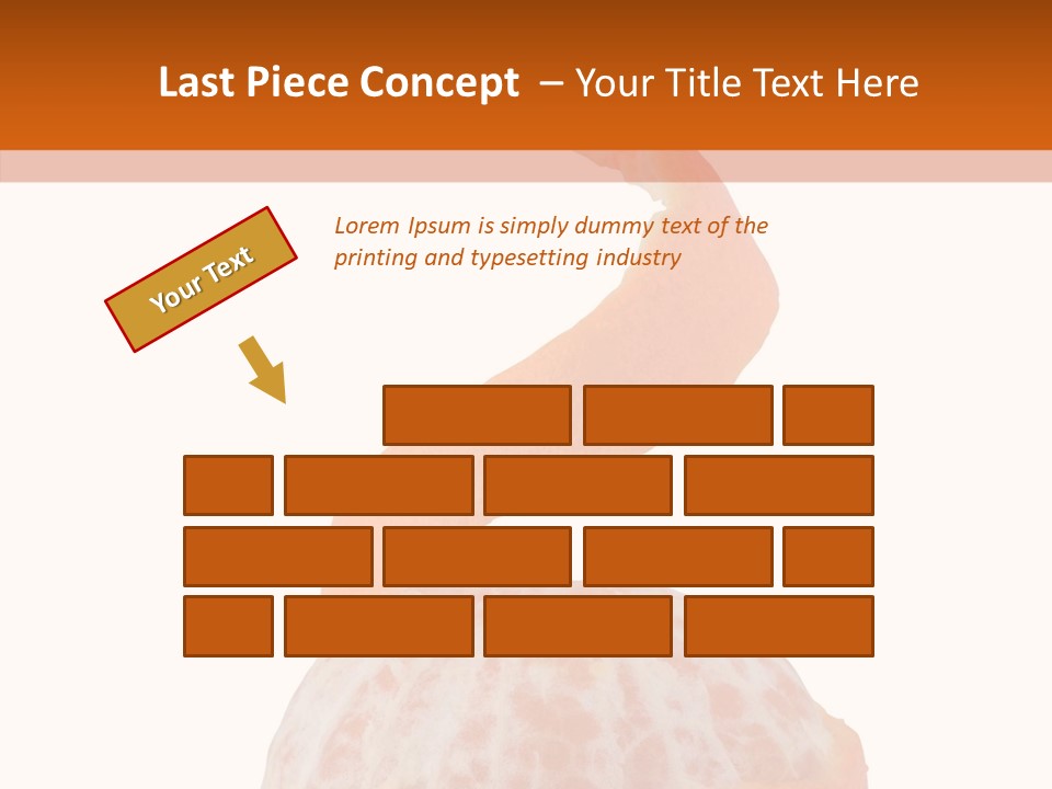 Single Mandarin Healthy PowerPoint Template