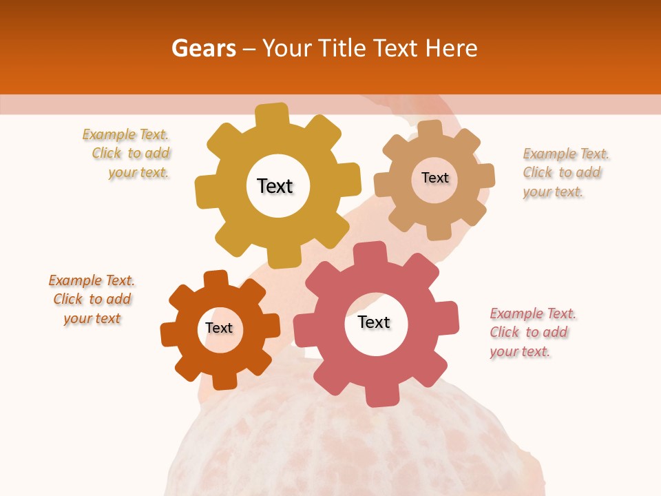 Single Mandarin Healthy PowerPoint Template