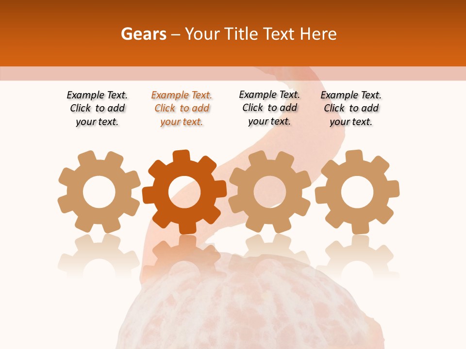 Single Mandarin Healthy PowerPoint Template