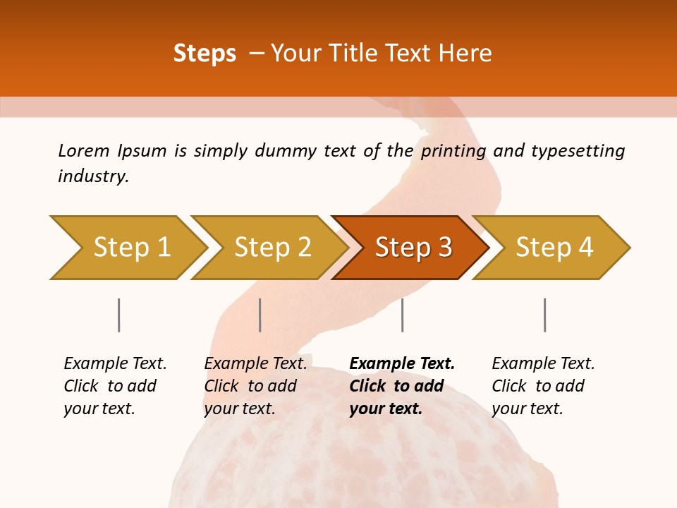 Single Mandarin Healthy PowerPoint Template