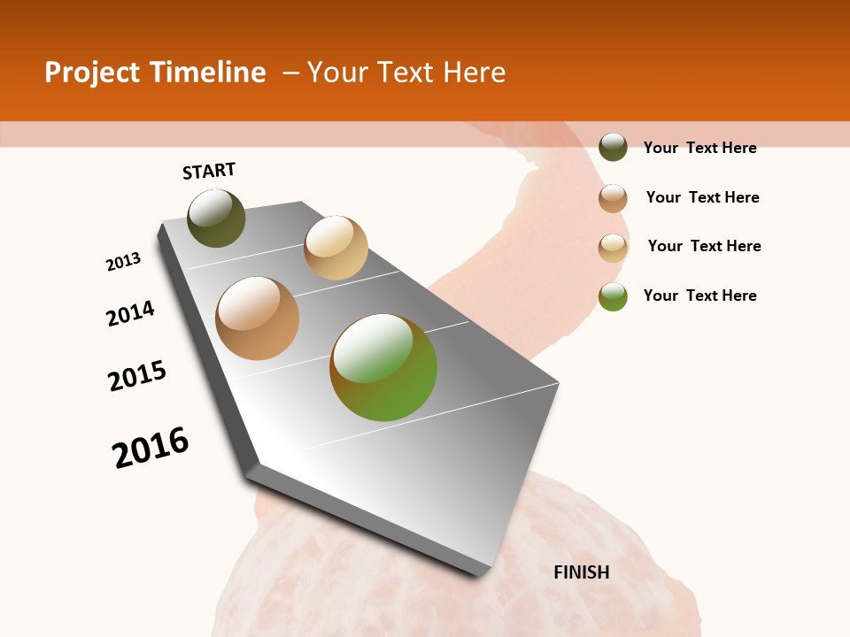 Single Mandarin Healthy PowerPoint Template