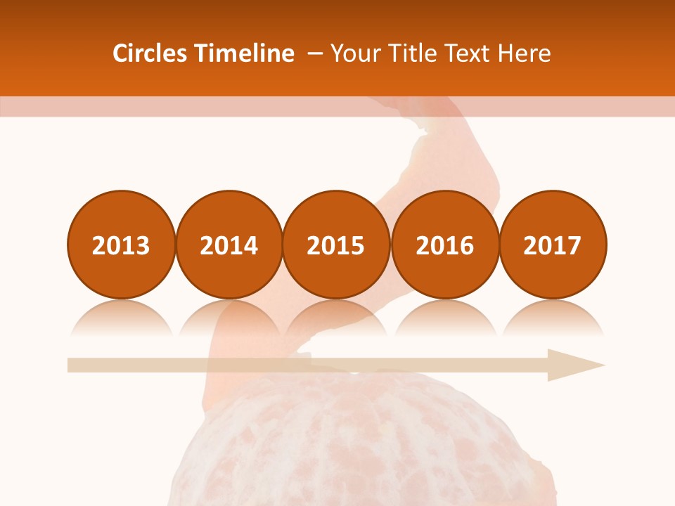 Single Mandarin Healthy PowerPoint Template