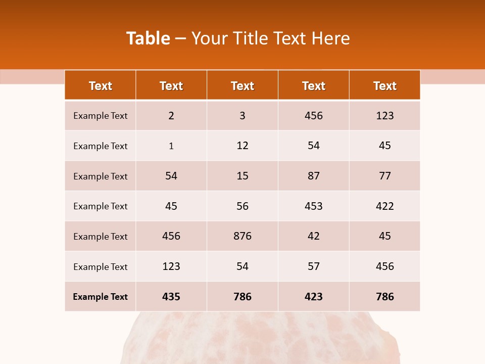 Single Mandarin Healthy PowerPoint Template