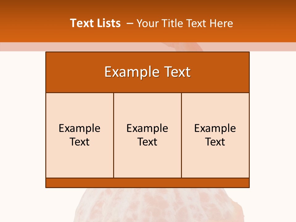 Single Mandarin Healthy PowerPoint Template