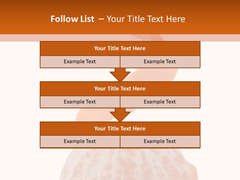 Single Mandarin Healthy PowerPoint Template