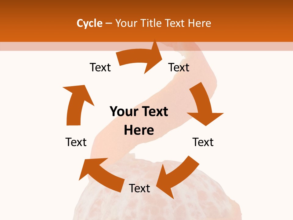 Single Mandarin Healthy PowerPoint Template