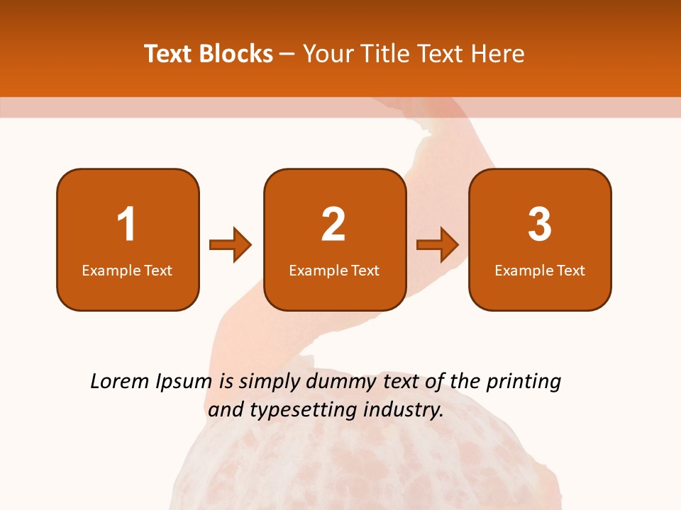 Single Mandarin Healthy PowerPoint Template