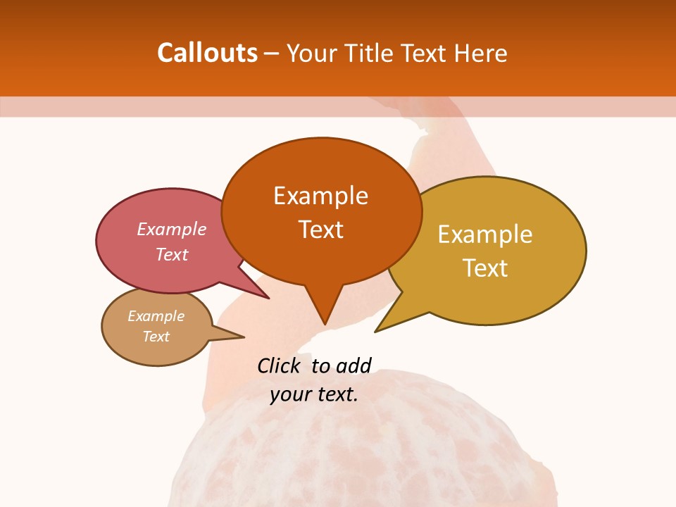 Single Mandarin Healthy PowerPoint Template