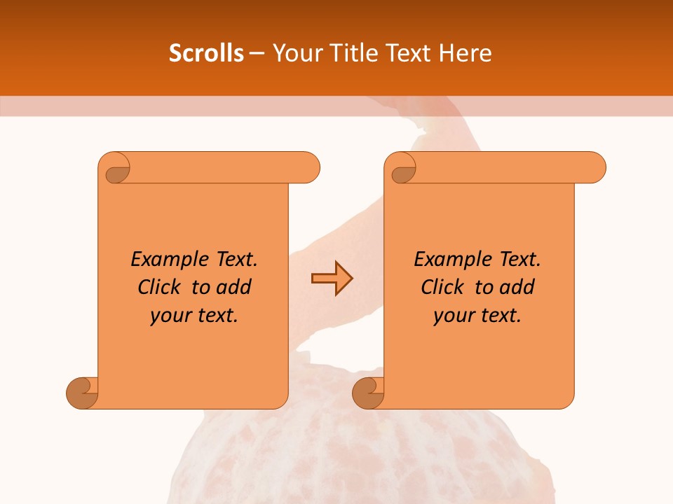 Single Mandarin Healthy PowerPoint Template