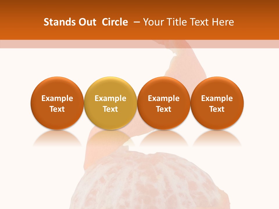 Single Mandarin Healthy PowerPoint Template