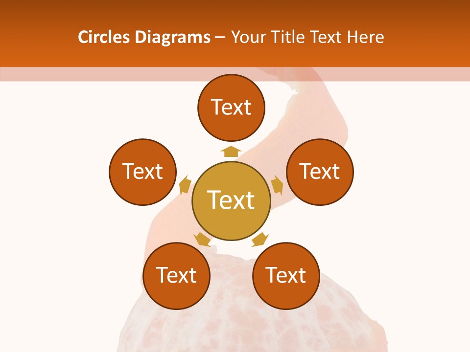 Single Mandarin Healthy PowerPoint Template